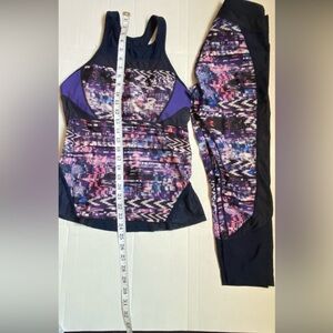 Athleta Blue and Purple Activewear-Triathlon Suit